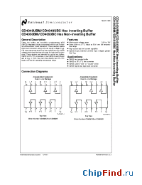 Datasheet CD4049UBMW/883 manufacturer National Semiconductor