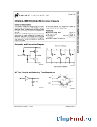 Datasheet CD4069 manufacturer National Semiconductor