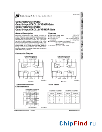 Datasheet CD4070 manufacturer National Semiconductor