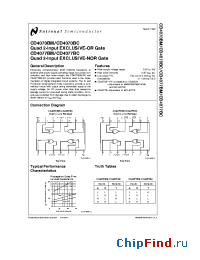 Datasheet CD4070BMJ/883 manufacturer National Semiconductor