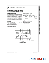 Datasheet CD4093BMJ/883 manufacturer National Semiconductor