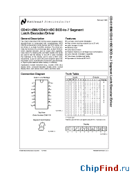 Datasheet CD4511BC manufacturer National Semiconductor