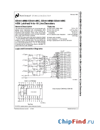 Datasheet CD4514 manufacturer National Semiconductor
