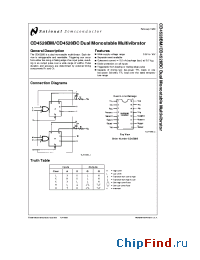 Datasheet CD4528BCJ manufacturer National Semiconductor