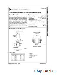 Datasheet CD4538BC manufacturer National Semiconductor