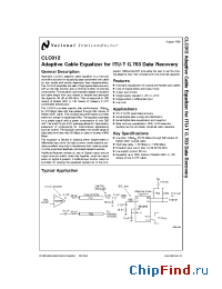 Datasheet CLC012 manufacturer National Semiconductor