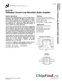 Datasheet CLC110A8B manufacturer National Semiconductor