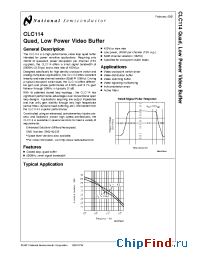 Datasheet CLC114AJE-TR manufacturer National Semiconductor