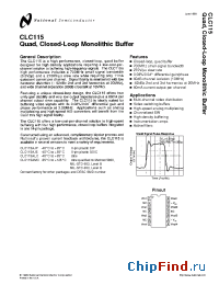 Datasheet CLC115 manufacturer National Semiconductor