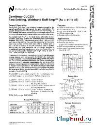 Datasheet CLC231 manufacturer National Semiconductor