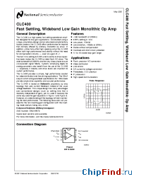 Datasheet CLC400AJ-MLS manufacturer National Semiconductor