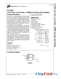 Datasheet CLC405AJE manufacturer National Semiconductor