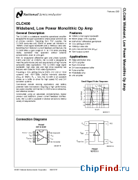 Datasheet CLC406A8 manufacturer National Semiconductor