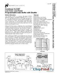 Datasheet CLC407 manufacturer National Semiconductor
