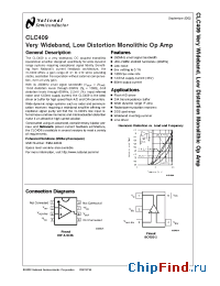 Datasheet CLC409 производства National Semiconductor