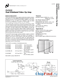 Datasheet CLC412A8B производства National Semiconductor