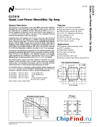 Datasheet CLC414A8B производства National Semiconductor