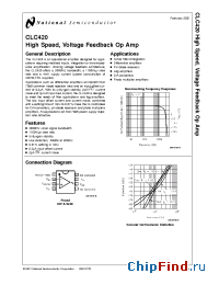 Datasheet CLC420AWG-QML manufacturer National Semiconductor