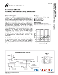 Datasheet CLC503 manufacturer National Semiconductor