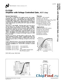 Datasheet CLC520AMC производства National Semiconductor