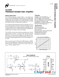 Datasheet CLC522AJP manufacturer National Semiconductor