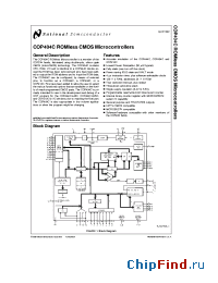 Datasheet COP404C manufacturer National Semiconductor