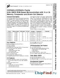 Datasheet COP820 manufacturer National Semiconductor