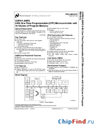 Datasheet COP87L88RGQ-XE manufacturer National Semiconductor