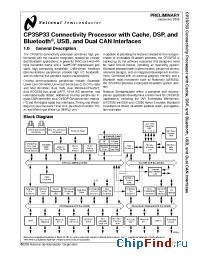 Datasheet CP3SP33 manufacturer National Semiconductor