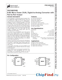 Datasheet DAC082S085CIMM manufacturer National Semiconductor