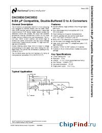 Datasheet DAC0830LCV manufacturer National Semiconductor