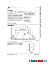 Datasheet DAC0890CIJ manufacturer National Semiconductor