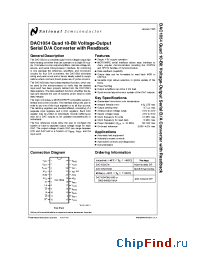 Datasheet DAC1054 manufacturer National Semiconductor