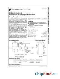 Datasheet DAC1218 manufacturer National Semiconductor