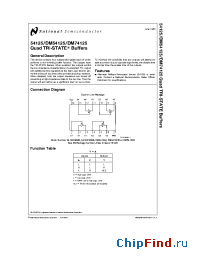 Datasheet DM54125J manufacturer National Semiconductor
