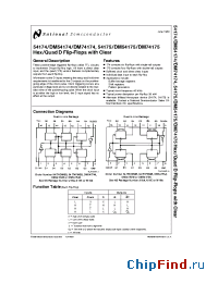 Datasheet DM54174 manufacturer National Semiconductor