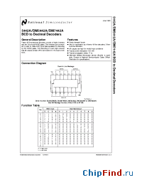 Datasheet DM5442A manufacturer National Semiconductor