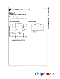 Datasheet DM54L00J manufacturer National Semiconductor