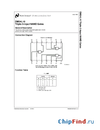 Datasheet DM54L10 manufacturer National Semiconductor