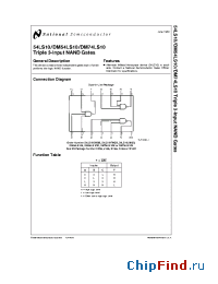 Datasheet DM54LS10 manufacturer National Semiconductor