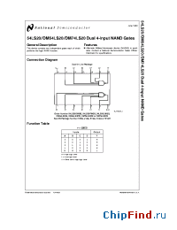 Datasheet DM54LS20 manufacturer National Semiconductor