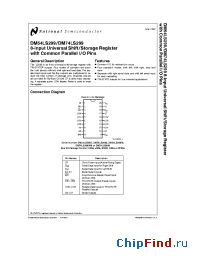 Datasheet DM54LS299 manufacturer National Semiconductor