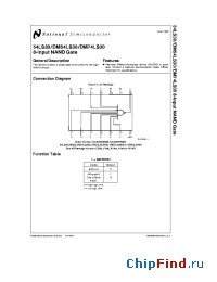 Datasheet DM54LS30E/883 manufacturer National Semiconductor