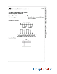 Datasheet DM54LS32E/883 производства National Semiconductor