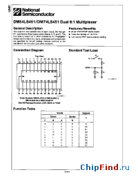 Datasheet DM54LS451 производства National Semiconductor