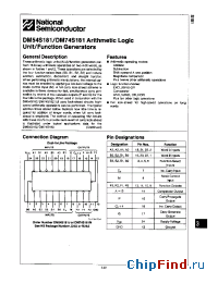Datasheet DM54S181J manufacturer National Semiconductor