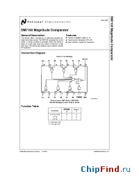 Datasheet DM7160 manufacturer National Semiconductor