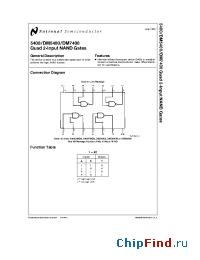 Datasheet DM7400N manufacturer National Semiconductor
