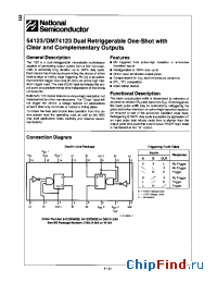 Datasheet DM74123 manufacturer National Semiconductor