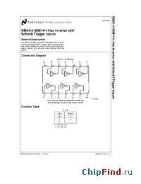 Datasheet DM7414N производства National Semiconductor